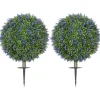 2-pak kunstig lavendel 60 cm UV-beskyttet med jordspyd, til hjem & have