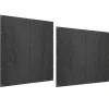 2-pak overtræk til brændestativ 174 cm, vandtæt 600D oxford, UV-beskyttelse, passer 176B x 163/175H cm, sort
