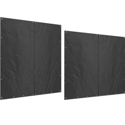 2-pak overtræk til brændestativ 174 cm, vandtæt 600D oxford, UV-beskyttelse, passer 176B x 163/175H cm, sort