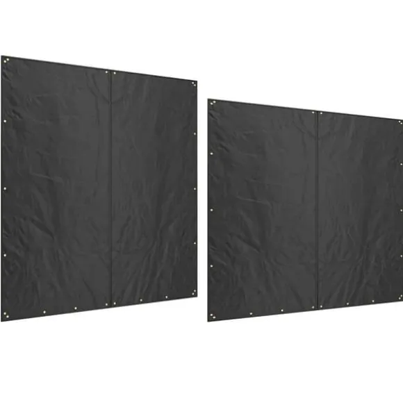2-pak overtræk til brændestativ 174 cm, vandtæt 600D oxford, UV-beskyttelse, passer 176B x 163/175H cm, sort