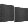 2-pak overtræk til brændestativ 174 cm, vandtæt 600D oxford, UV-beskyttelse, passer 176B x 163/175H cm, sort