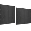 2-pak overtræk til brændestativ 174 cm, vandtæt 600D oxford, UV-beskyttelse, passer 176B x 163/175H cm, sort