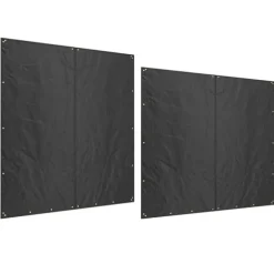 2-pak overtræk til brændestativ 174 cm, vandtæt 600D oxford, UV-beskyttelse, passer 176B x 163/175H cm, sort