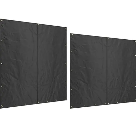 2-pak overtræk til brændestativ 174 cm, vandtæt 600D oxford, UV-beskyttelse, passer 176B x 163/175H cm, sort
