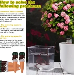 10-pak plantevandingspinde automatisk drypvandingsanordning til planter langsomt frigivende lerspidser til indendørs og udendørs brug til potteplante | CDON