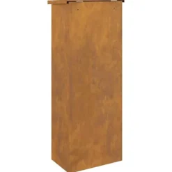 Pakke drop boks i forvitret stål - Sikker udendørs pakkeopbevaring | Størrelse: 44,5x29x110,5 cm
