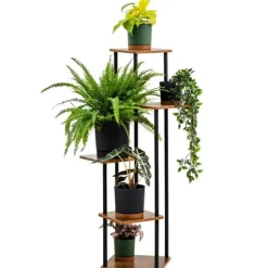PALACE metal stående blomsterstander - sort stander til 5 blomsterpotter