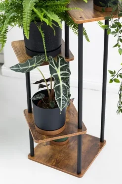 PALACE metal stående blomsterstander - sort stander til 5 blomsterpotter
