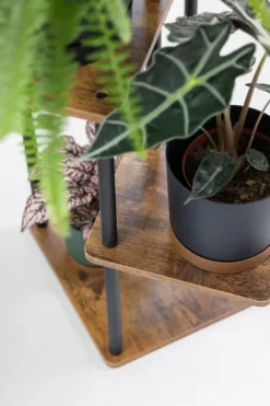 PALACE metal stående blomsterstander - sort stander til 5 blomsterpotter