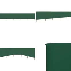 5-panels læsejl 600x160 cm stof grøn - Læsejl - Læskærm - Home & Living