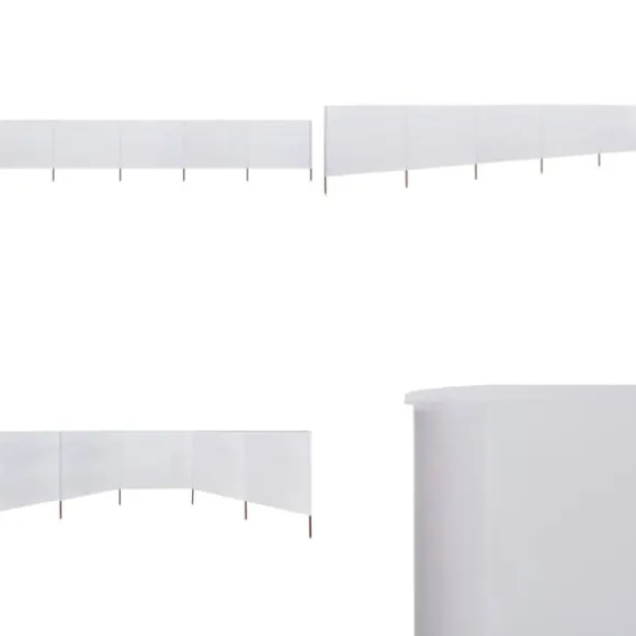 5-panels læsejl 600x120 cm stof sandhvid - Læsejl - Læskærm - Home & Living