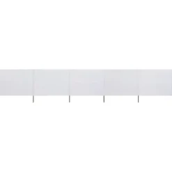 5-panels læsejl 600x120 cm stof sandhvid - Læsejl - Læskærm - Home & Living