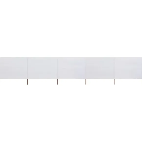 5-panels læsejl 600x120 cm stof sandhvid - Læsejl - Læskærm - Home & Living