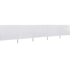 5-panels læsejl 600x120 cm stof sandhvid - Læsejl - Læskærm - Home & Living