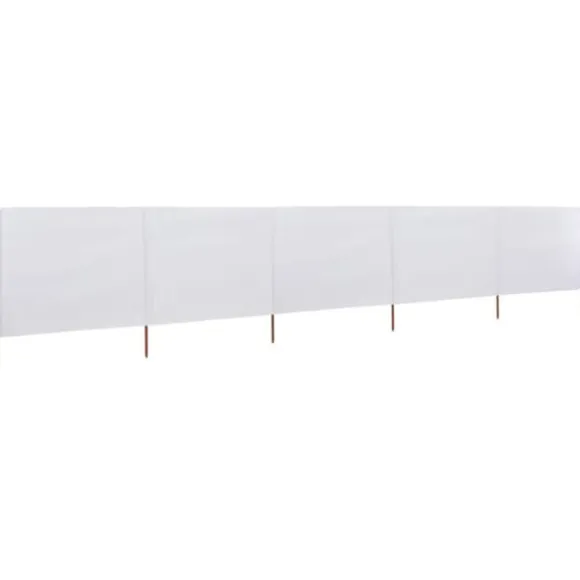 5-panels læsejl 600x120 cm stof sandhvid - Læsejl - Læskærm - Home & Living