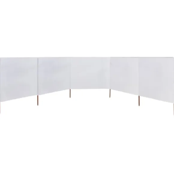 5-panels læsejl 600x120 cm stof sandhvid - Læsejl - Læskærm - Home & Living