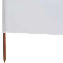5-panels læsejl 600x120 cm stof sandhvid - Læsejl - Læskærm - Home & Living