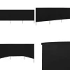 3-panels læsejl 400x160 cm stof sort - Læsejl - Læskærm - Home & Living