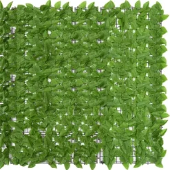 Parasoller og solskærme - Living altanafskærmning 500x150 cm grønne blade