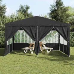 Party Telt Anthracit & Hvid - Rummeligt 400x400 cm | Farve: Anthracit & Hvid | Størrelse: 400x400x266 cm