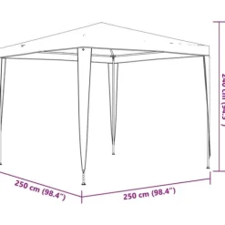 Partytält 2,5x2,5 m - UV- och vattenbeständigt utomhustält | Färg: Blå | Storlek: 2,5x2,5 m