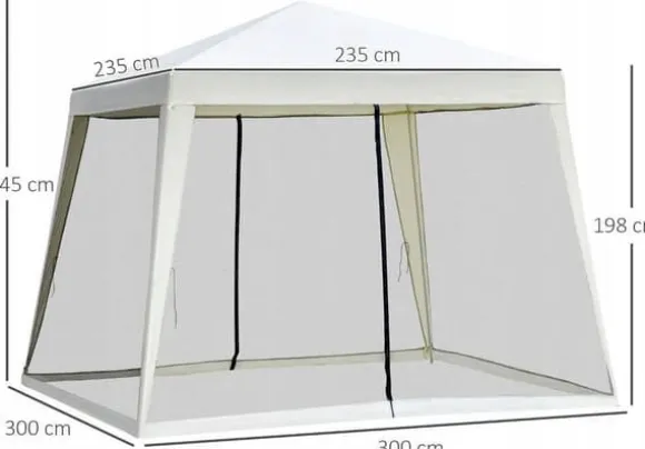 Pavilion 3X3 G1015 HVID MED MYGGENET