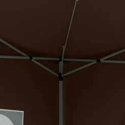 Pavillon ca. 3x3 m pop-up, vandafvisende, vintertålelig, UV-beskyttelse 50+, 4 sidevægge & taske, kaffebrun
