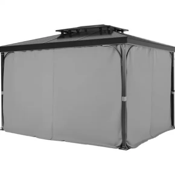 Pavillon Gardiner, 283x340x203.5 cm, Grå, Polyester