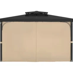 Pavillon Gardiner, 340x283x203 cm, Khaki, Vandtæt Polyester