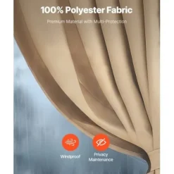 Pavillon Gardiner, 340x283x203 cm, Khaki, Vandtæt Polyester