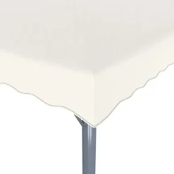 Pavillon med LED-lyskæder 400x300 cm aluminium cremefarvet - Pavillon - Pavilloner - Home & Living