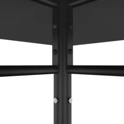Pavillon med massiv stålkonstruktion - Udendørstelt til fester og sport | Farve: Antracitgrå | Størrelse: 384x281x270 cm