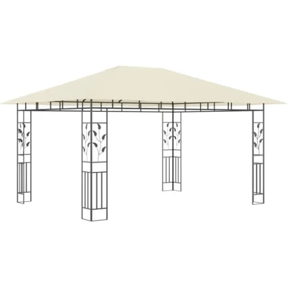 Pavillon med myggenet - Havenytelse | Farve: Creme | Størrelse: 4x3x2,73 m