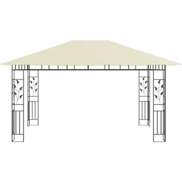 Pavillon med myggenet - Havenytelse | Farve: Creme | Størrelse: 4x3x2,73 m