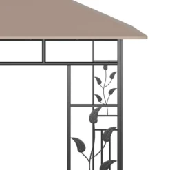 Pavillon med myggenet og LED-lyskæder 3x3x2,73 m gråbrun - Pavillon - Pavilloner - Home & Living