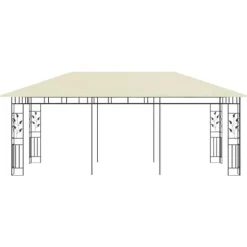 Pavillon med myggenet 6x3x2,73 cm cremefarvet - Pavillon - Pavilloner - Home & Living