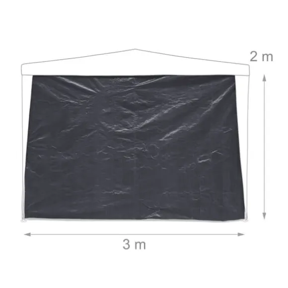 Pavillon sidepaneler, 200x300 cm, grå