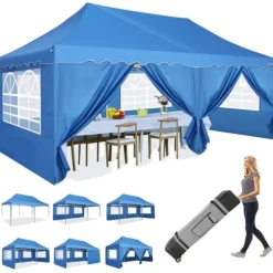 Pavillon, Vandtæt, Nem Montering,Blå