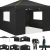 Pavillon, Vandtæt Stof, Udskiftelige Sidevægge,Sort