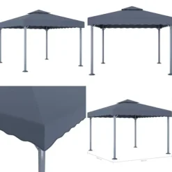 Pavillon 300x300 cm aluminium antracitgrå - Pavillon - Pavilloner - Home & Living