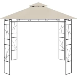 Pavillon 3x3 m - Stabilt udendørstelt til fester og picnics | Farve: Creme | Størrelse: 3x3x2,7 m