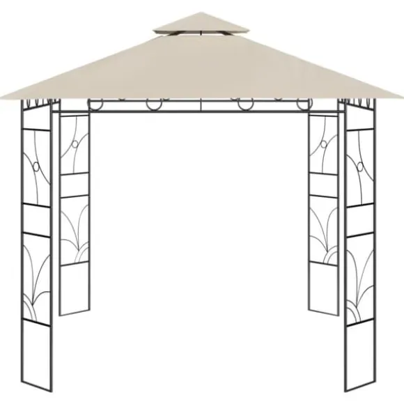 Pavillon 3x3 m - Stabilt udendørstelt til fester og picnics | Farve: Creme | Størrelse: 3x3x2,7 m