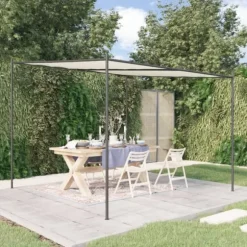 Pavillon 3x3 m med vandafvisende stof og robust stålramme | Farve: Hvid | Størrelse: 3x3 m