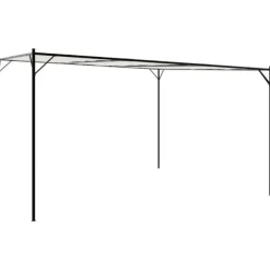 Pavillon 4x4 m med vandafvisende stof og stærkt stålstel | Farve: Hvid | Størrelse: 4x4 m