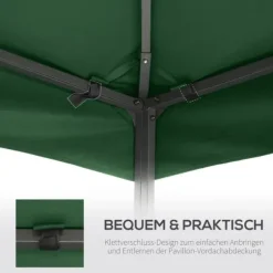 Pavillontag 3x3 m, erstatningstag i polyester, vandafvisende, kulgrå