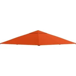 Pavillontag 2,98x2,95 m, solbeskyttelse i polyester, orange