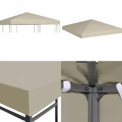 Pavillontopdække 310 g/m² 3x3 m beige - Pavillontopdække - Pavillontopdækker - Home & Living