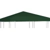 Pavillontopdække 3x3 m - Vandresistent polyester | Farve: Grøn | 310 g/m²