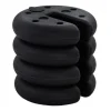 Pavillonvægt, fyldbar op til 5 kg, HDPE, sort, Ø25x6 cm