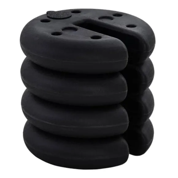 Pavillonvægt, fyldbar op til 5 kg, HDPE, sort, Ø25x6 cm